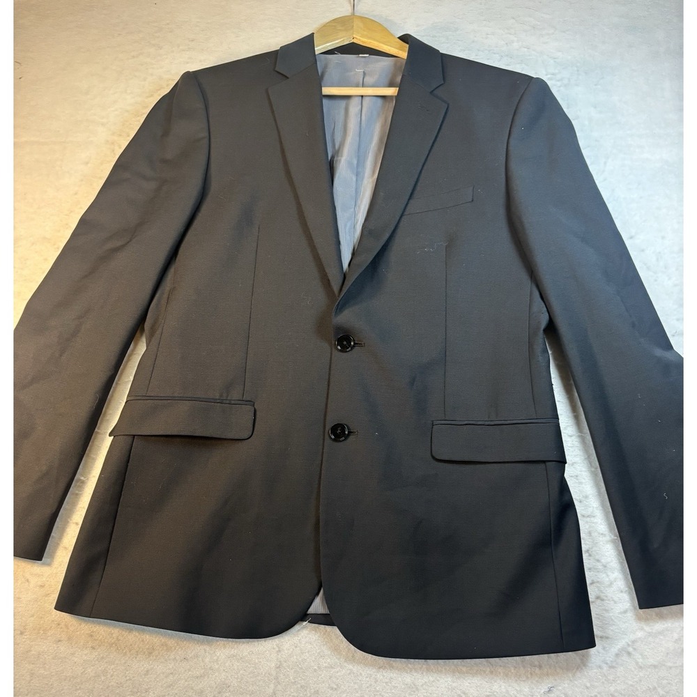 Express Men's Black Two-Button Suit Jacket